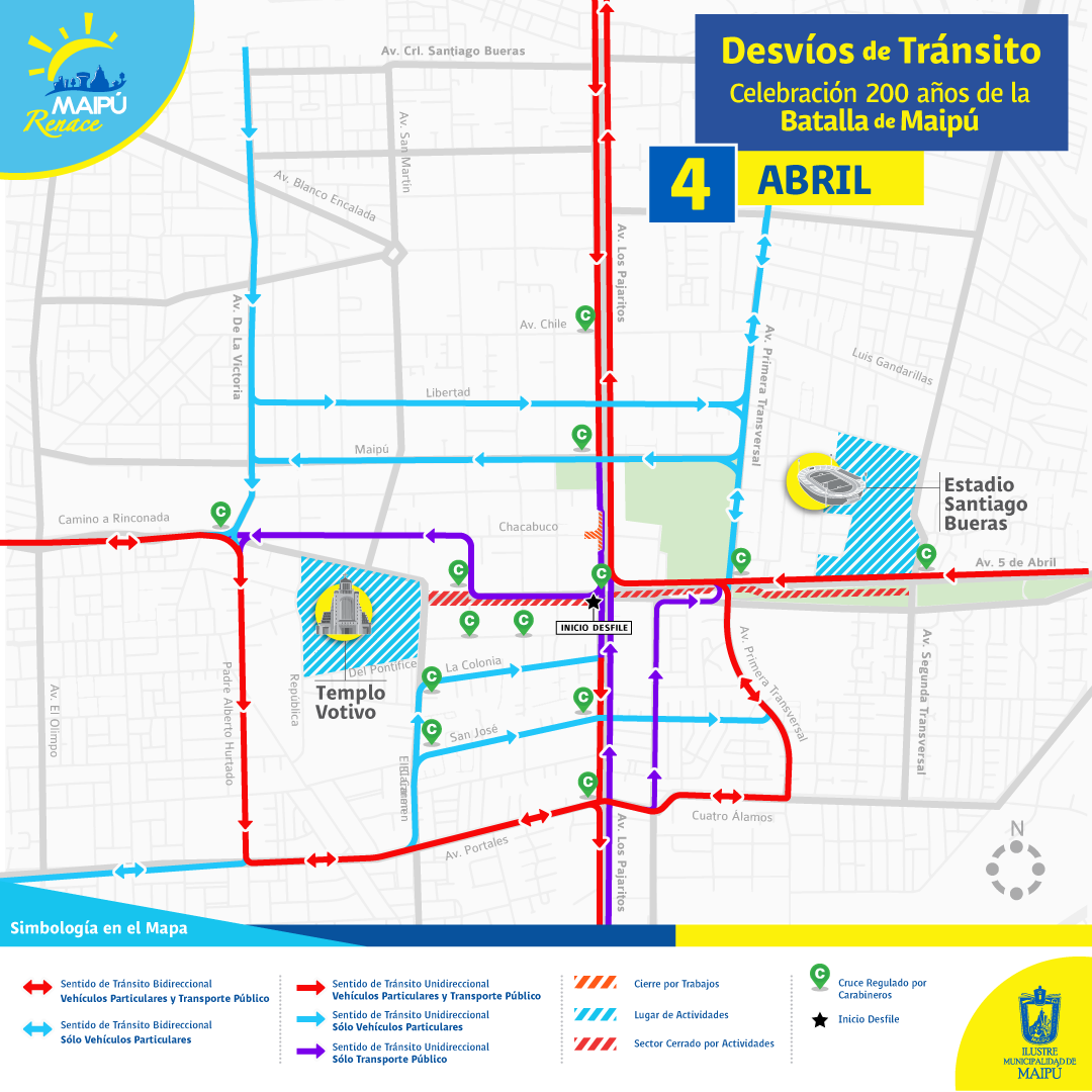 Conmemoración de la Batalla genera desvíos de tránsito 3 Plan_de_Desvíos_4_Abril