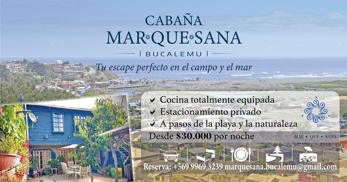 Aviso de Alojamiento Cabaña Marquesana de Bucalemu