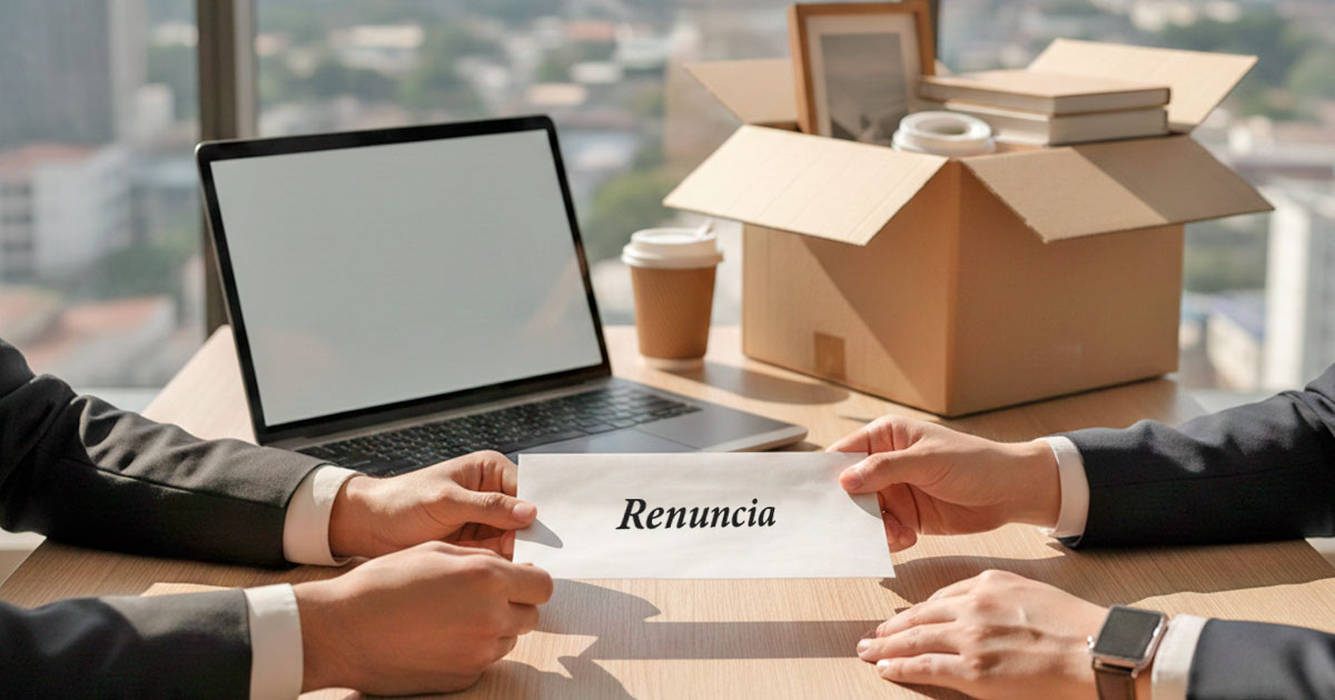 Entrega de carta de renuncia